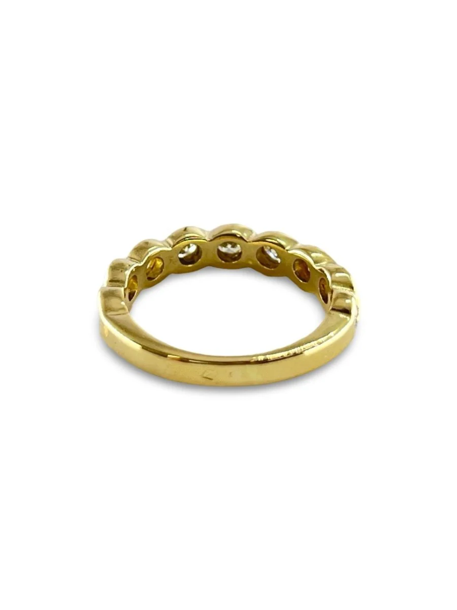Demi-alliance or et diamants 0,54 ct - Image 2