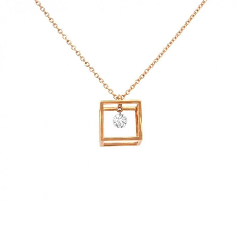 Pendentif Barro or rose diamant