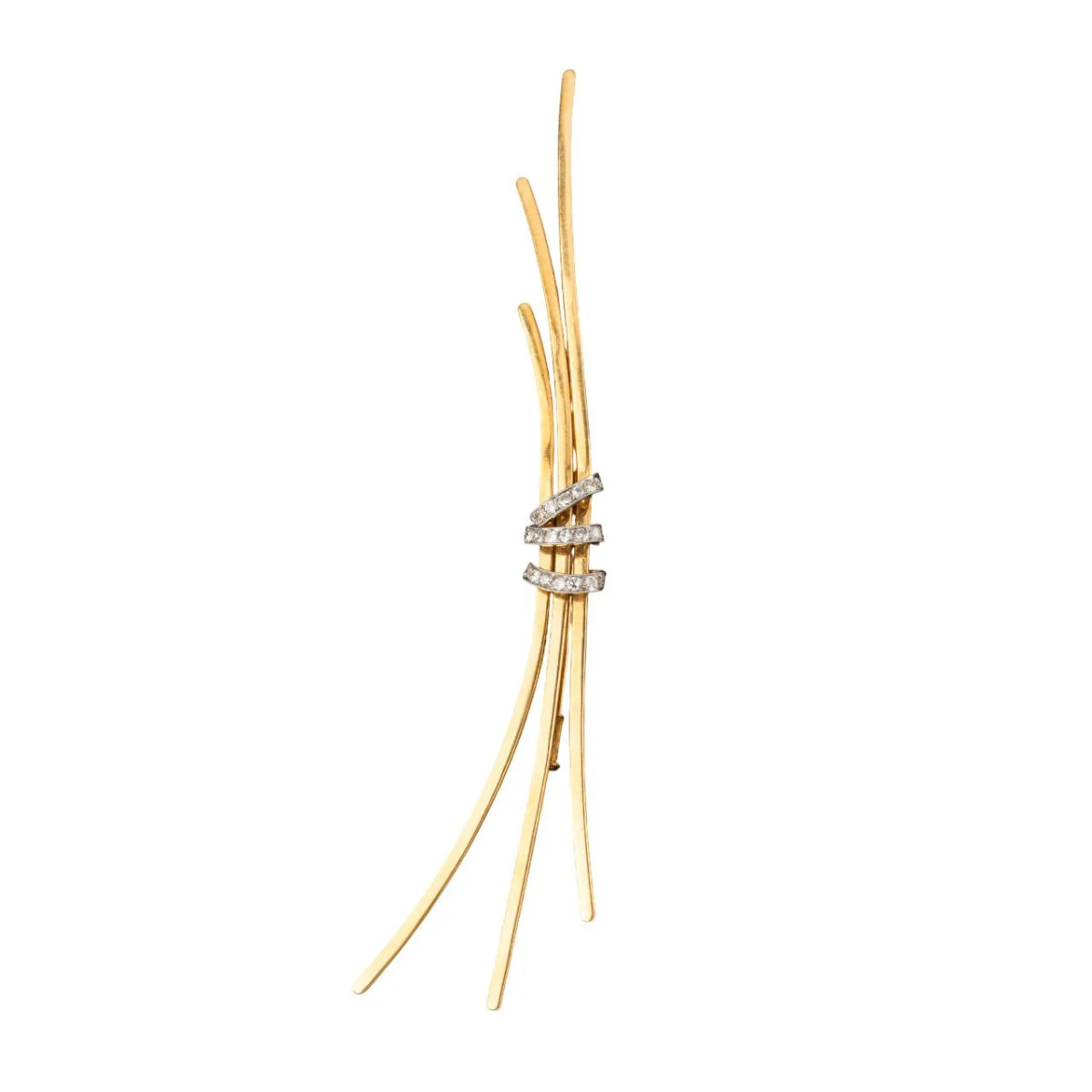 Grande broche en or, années 1960