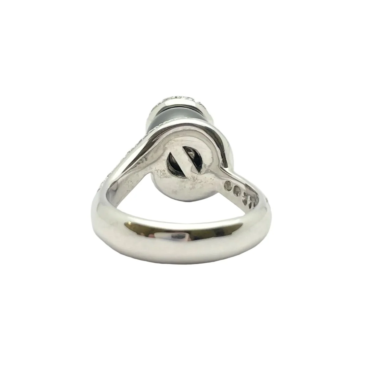 Bague Pavée NIZZA en or blanc, perle et diamants - Image 3