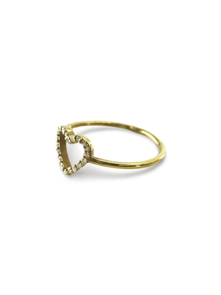 Bague coeur or et diamants 0,20 ct - Image 3