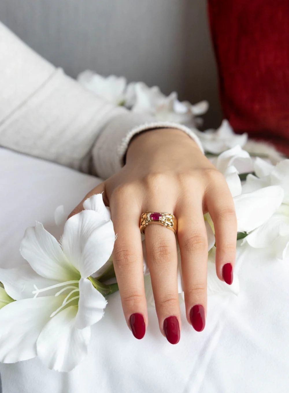 Bague Rubis Diamant - Image 3