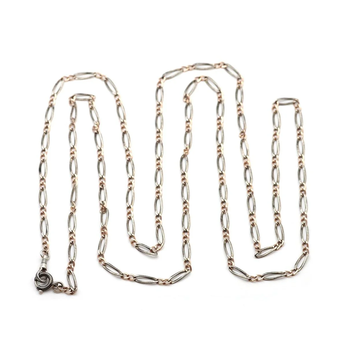 Chaine sautoir en argent niellé - Image 3