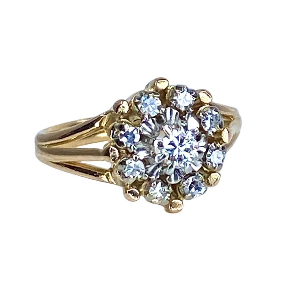 Bague marguerite en or 18 carats et diamants - Image 3