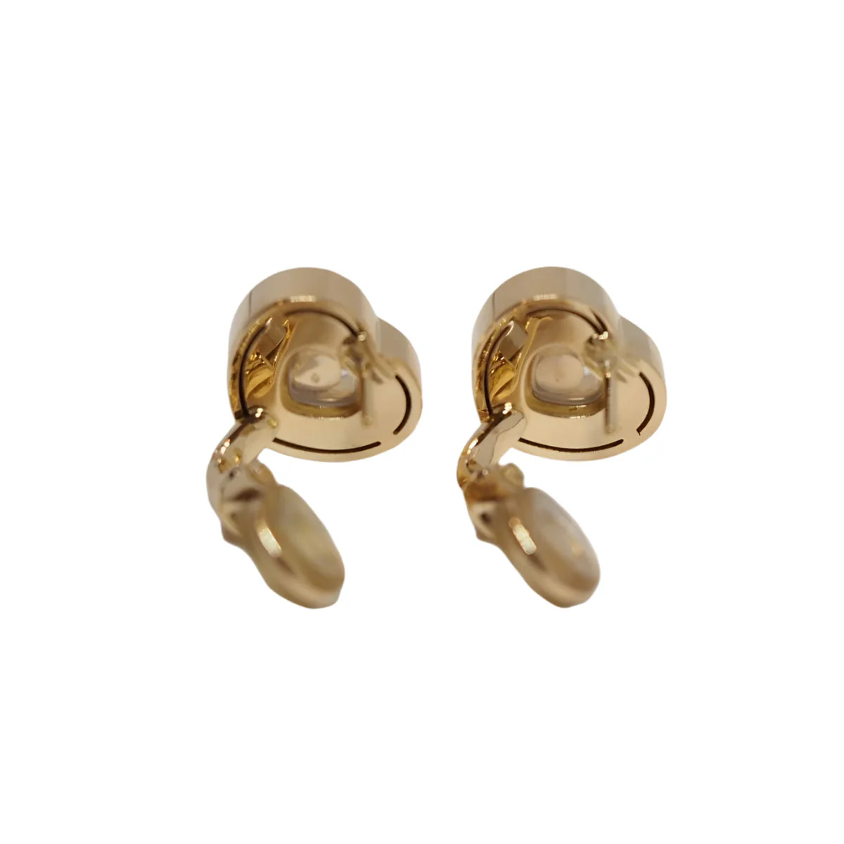 Boucles d'oreilles CHOPARD "Happy Diamonds" en or jaune et diamants - Image 4