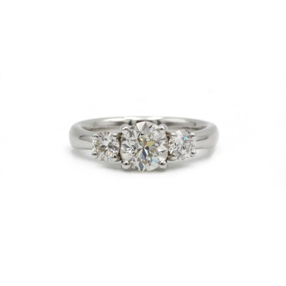 Bague Trilogie - Or blanc et diamants