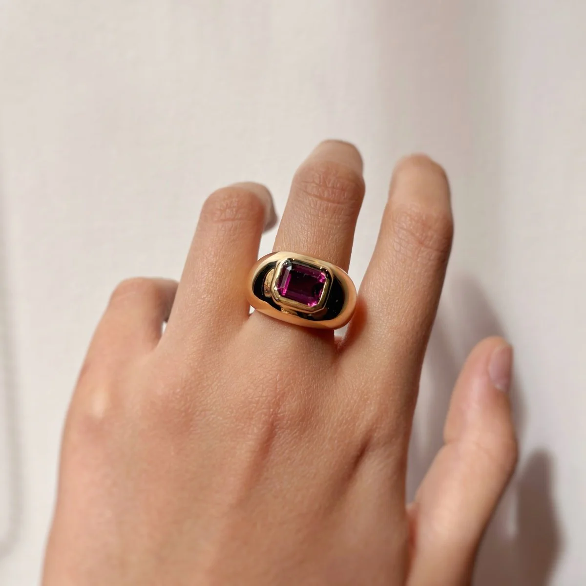 Bague - Or & Grenat Rhodolite - Image 4