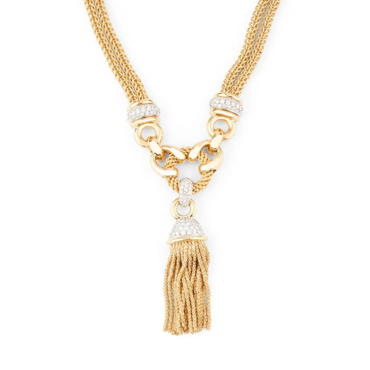 Collier Pompon en or jaune et diamants - Image 2