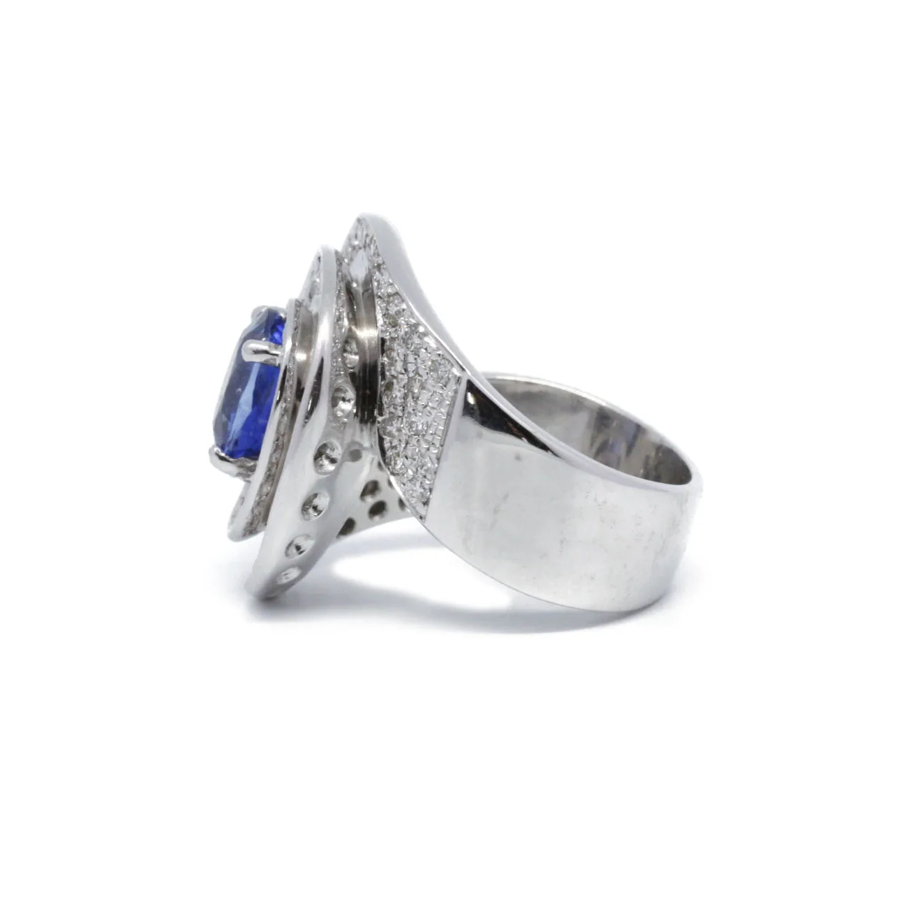 Bague - Or, Saphir Et Diamants - Image 2