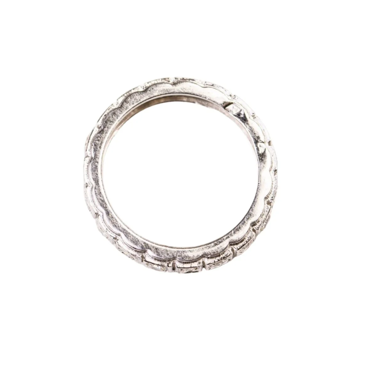 Bague Alliance en or blanc et diamants - Image 3