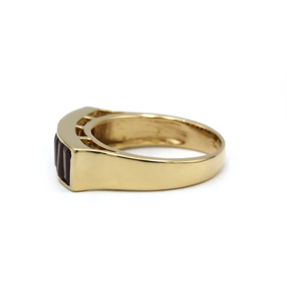 Bague en or jaune et grenats - Image 2
