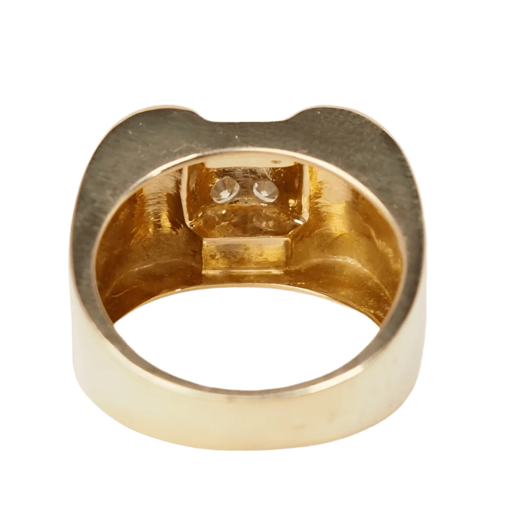 Bague Tank en or jaune et diamants - Image 4