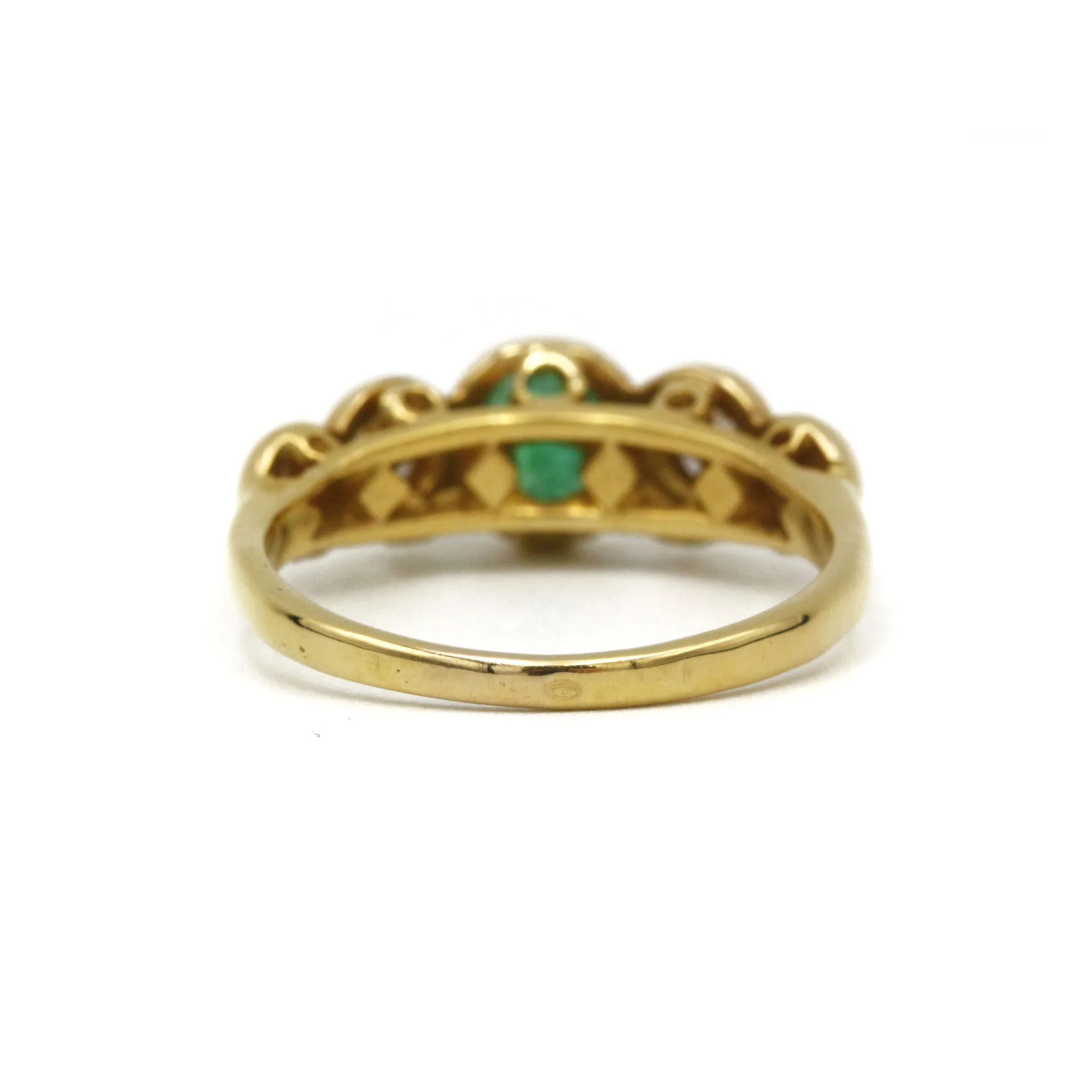 Bague - Or, Diamants Et Emeraude - Image 3
