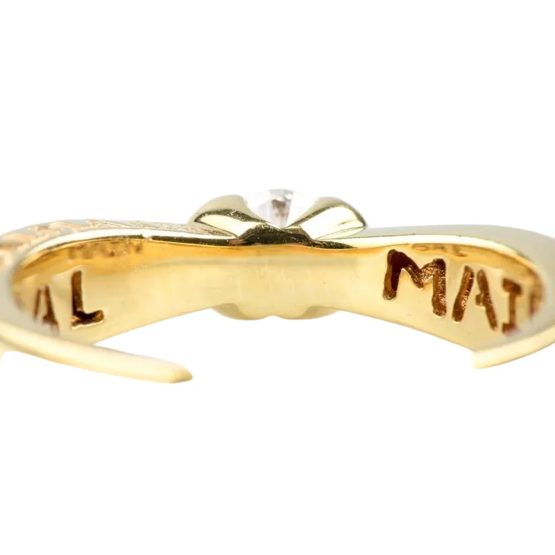 Bague Solitaire BALMAIN en or jaune et diamant - Image 3