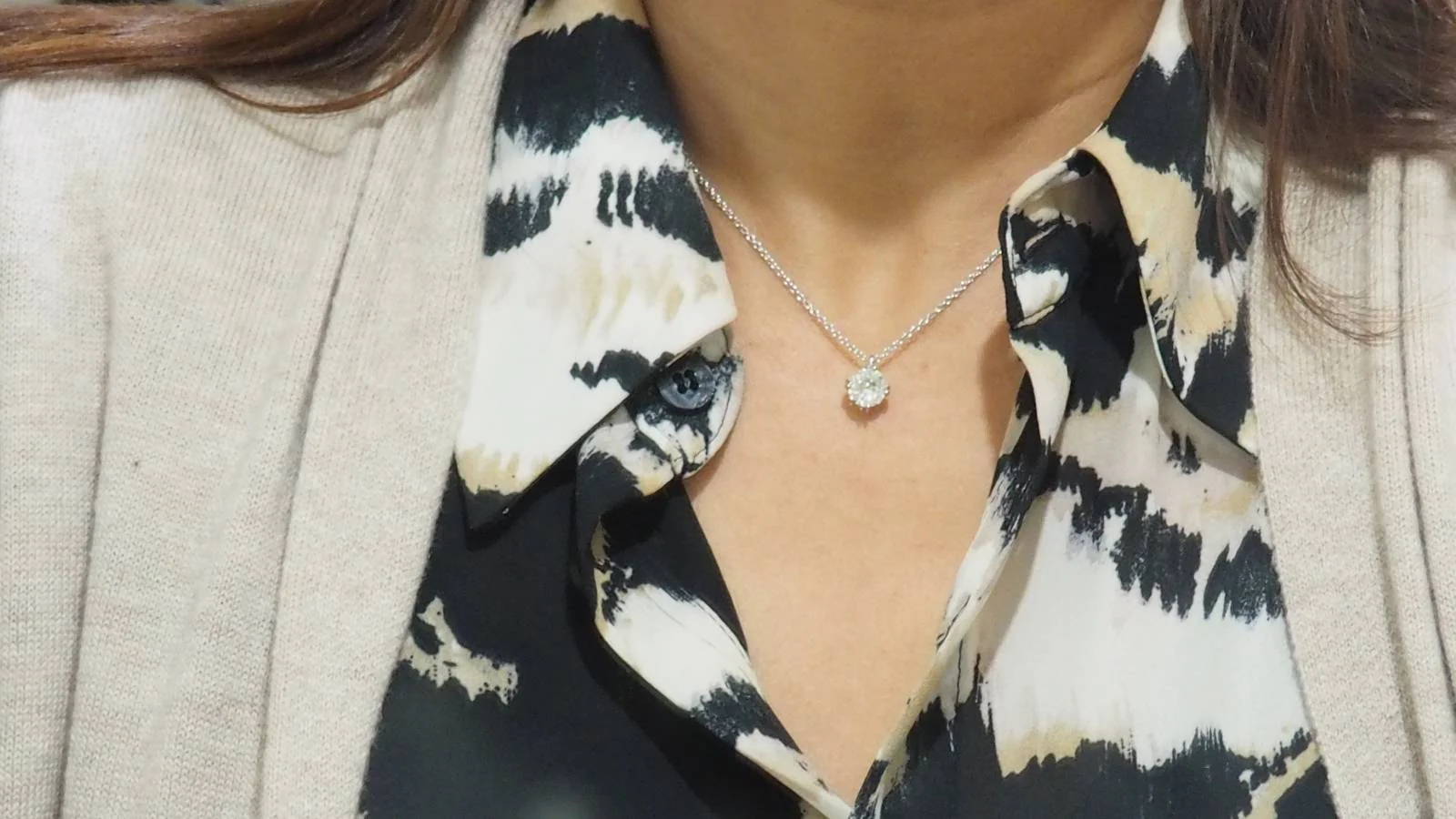 Collier solitaire en or blanc et diamant 1,40ct - Image 2