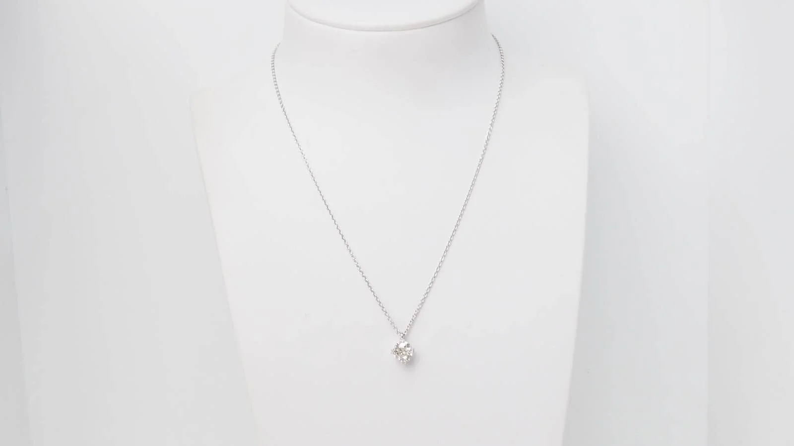 Collier solitaire en or blanc et diamant 1,40ct - Image 3
