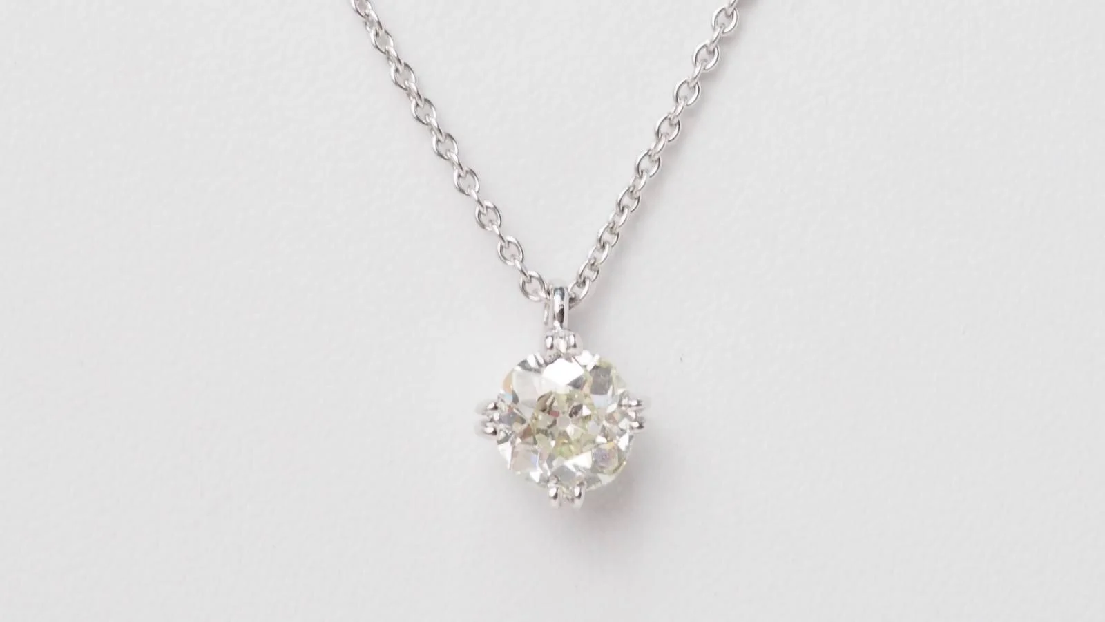 Collier solitaire en or blanc et diamant 1,40ct - Image 4