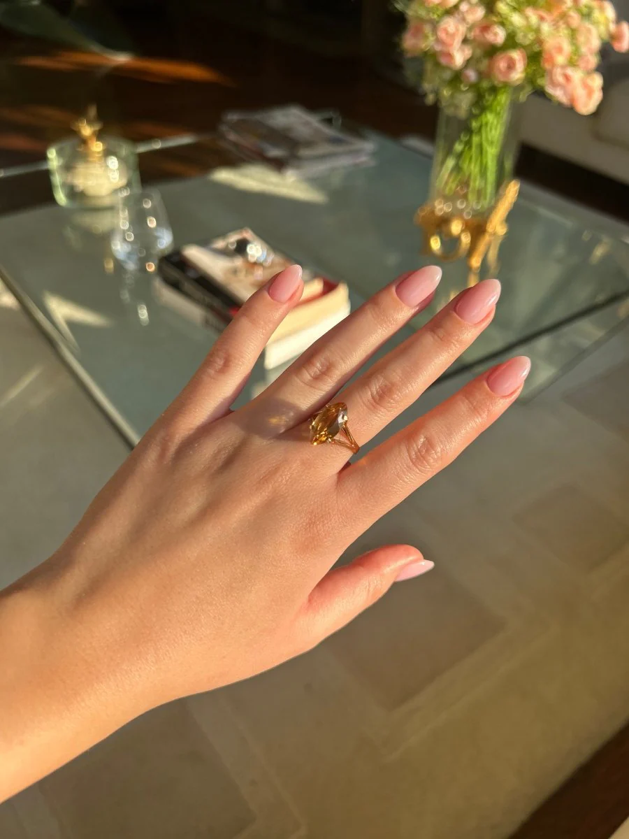 Bague - Or jaune et citrine - Image 4