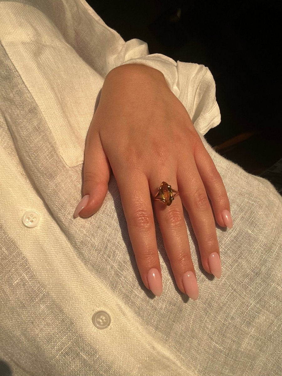 Bague - Or jaune et citrine - Image 6