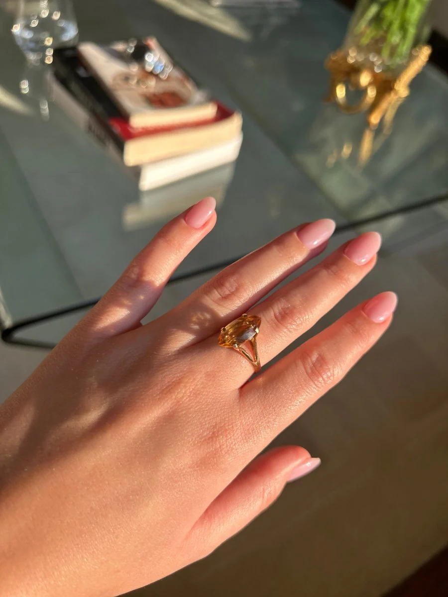 Bague - Or jaune et citrine - Image 7
