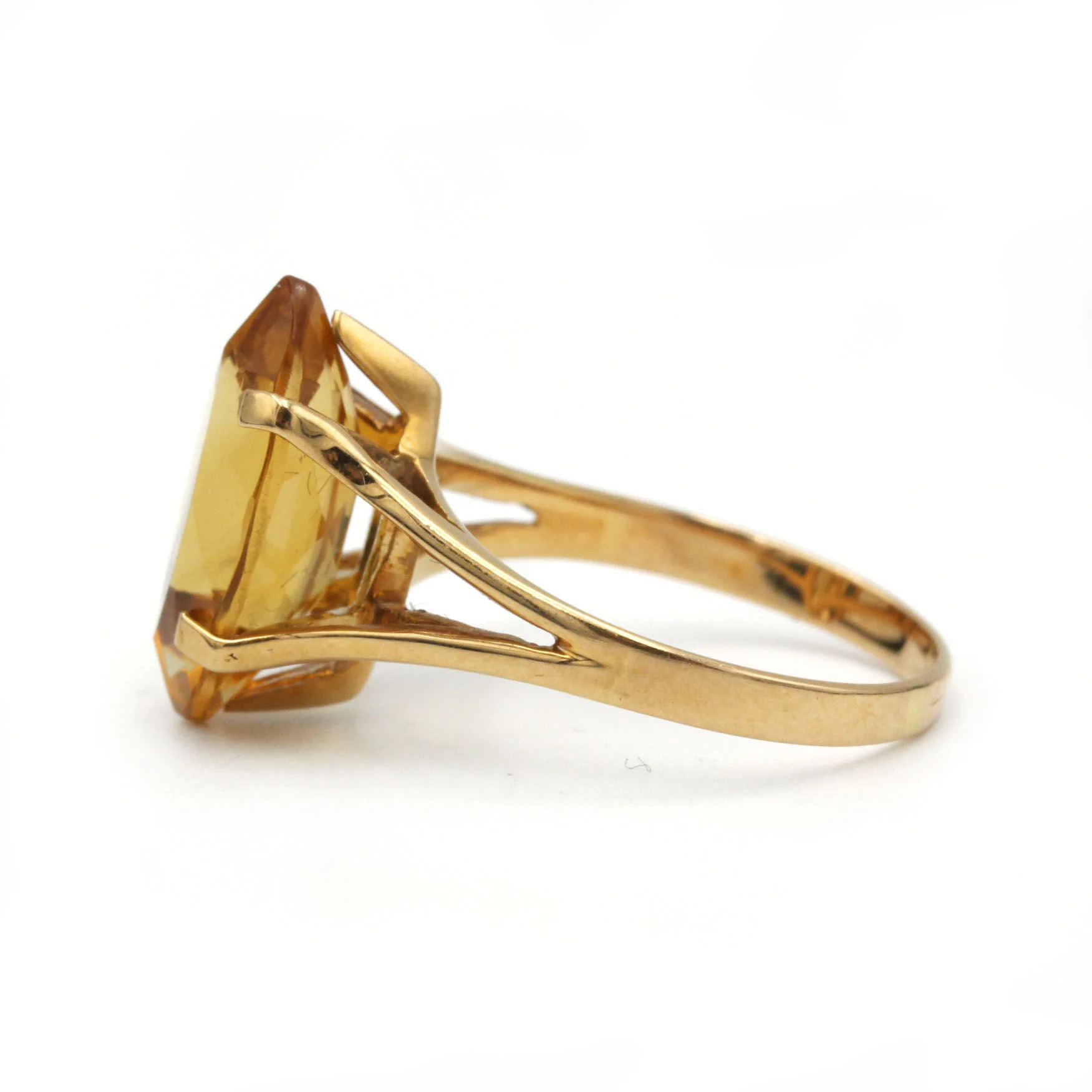 Bague - Or jaune et citrine - Image 8