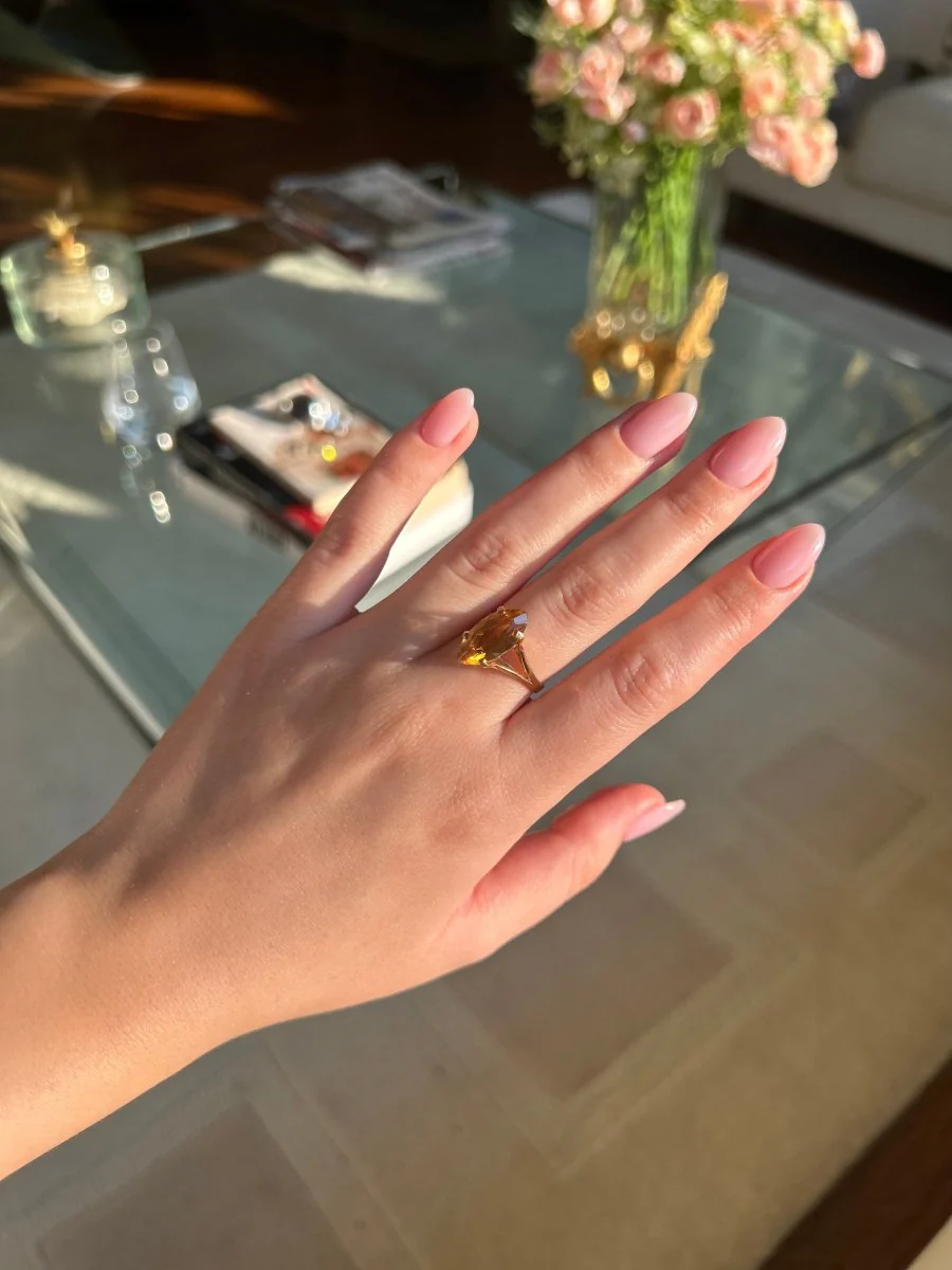 Bague - Or jaune et citrine - Image 9
