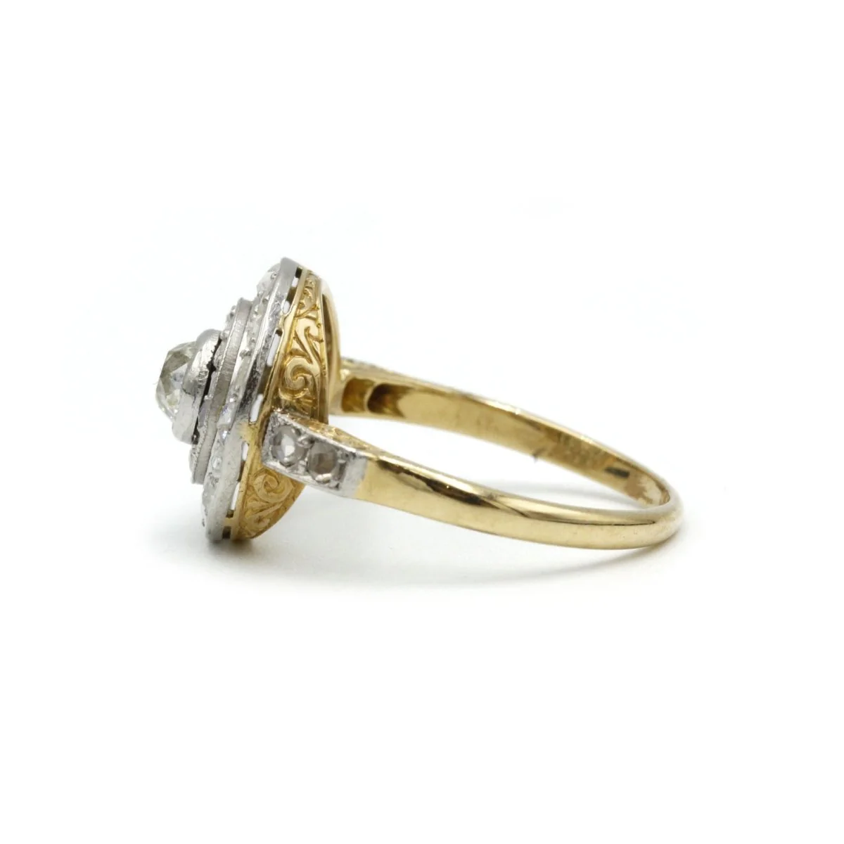 Bague en or jaune et diamants - Image 3