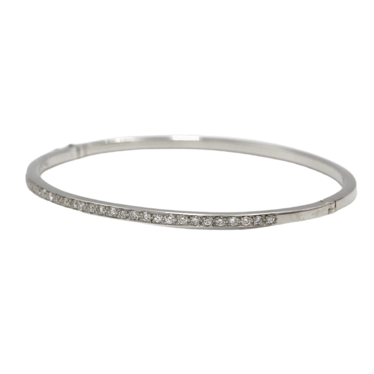 Bracelet Jonc en or blanc et diamants - Image 2