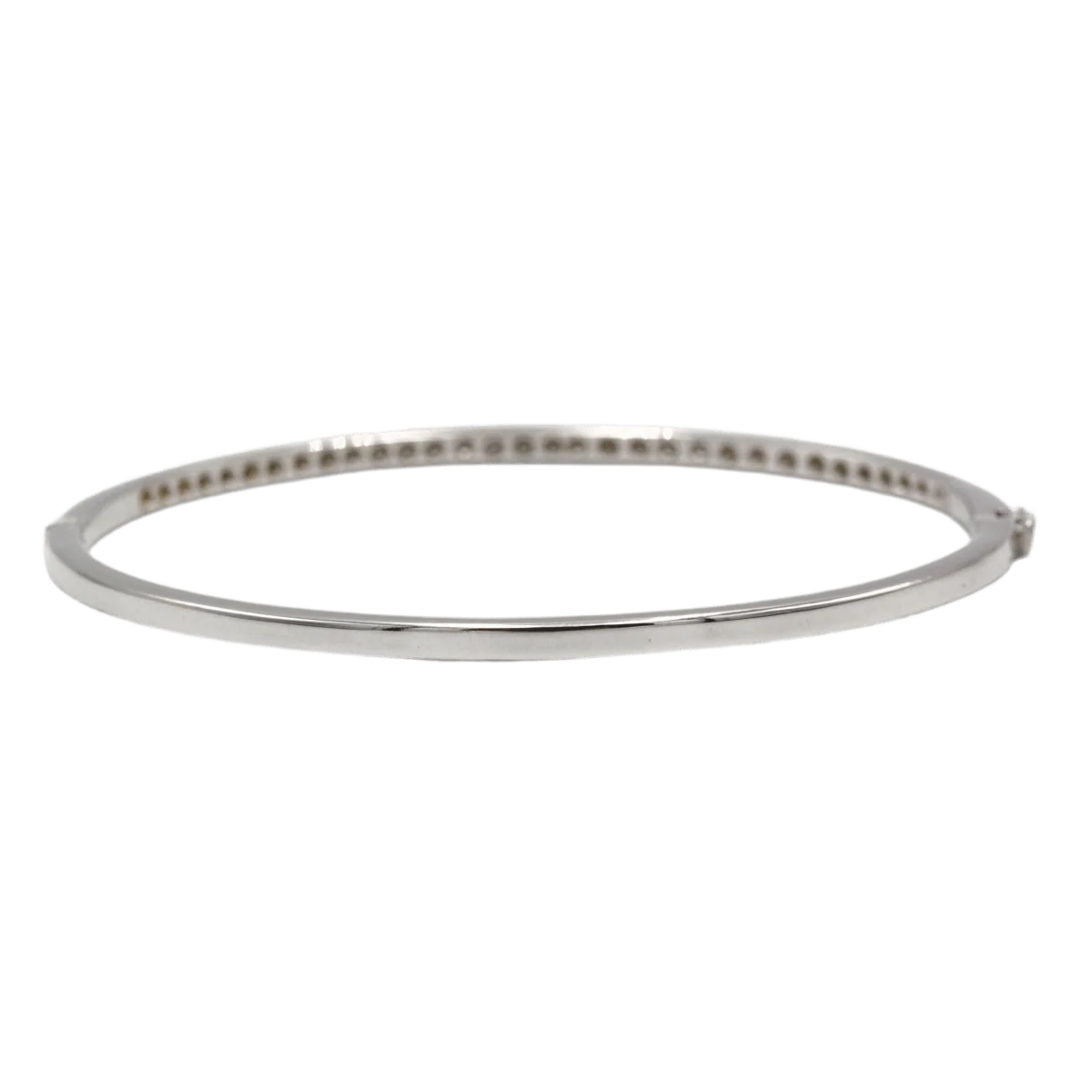 Bracelet Jonc en or blanc et diamants - Image 4