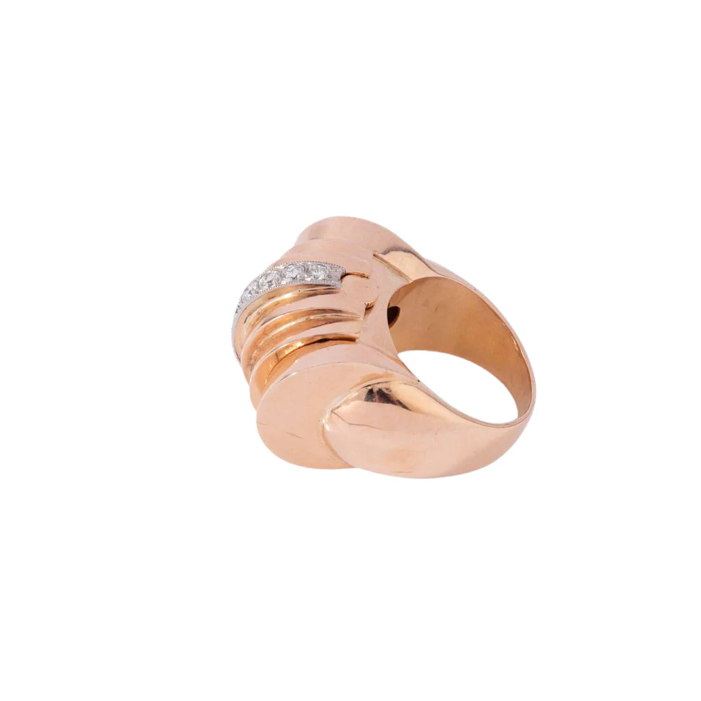 Bague PIAGET "Montre à secret" en or rose et diamants - Image 4