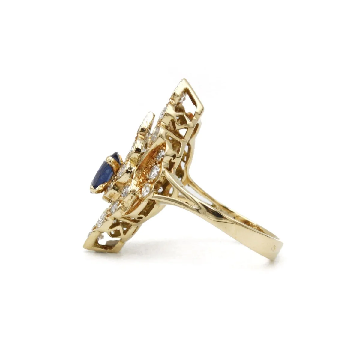 Bague - Or, Saphir & Diamants - Image 2