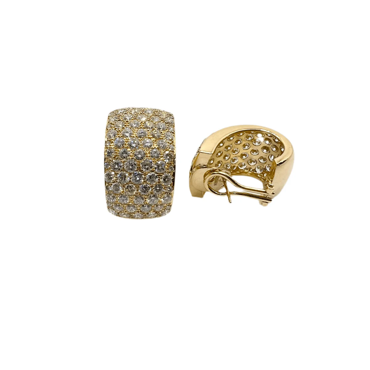 Boucles d'oreilles en or jaune et diamants - Image 3