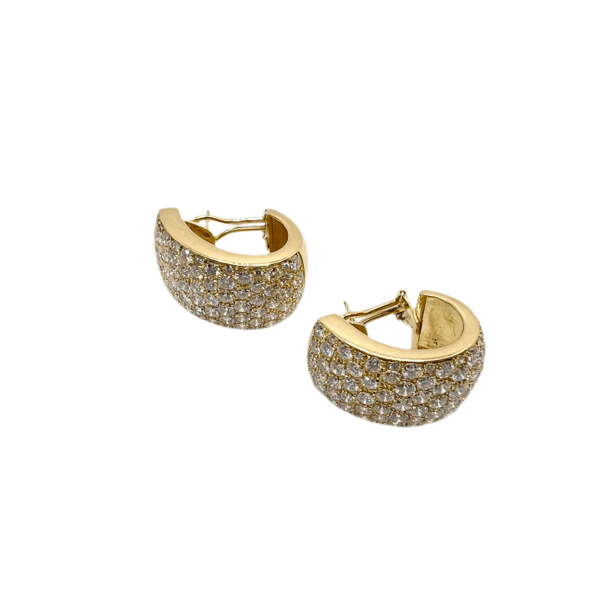 Boucles d'oreilles en or jaune et diamants - Image 4