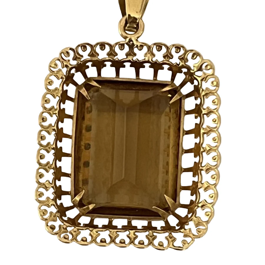 Pendentif en or jaune et citrine - Image 3