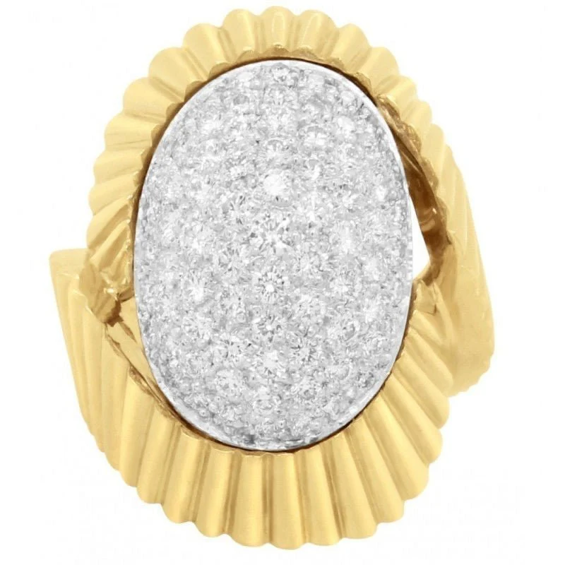 Bague or jaune et diamants