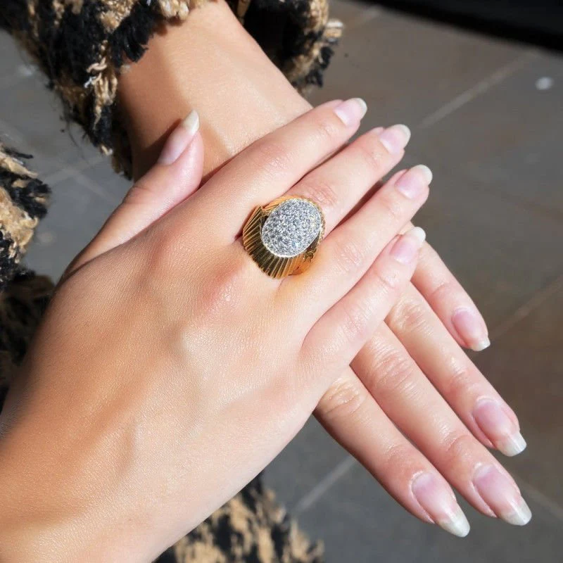 Bague or jaune et diamants - Image 2