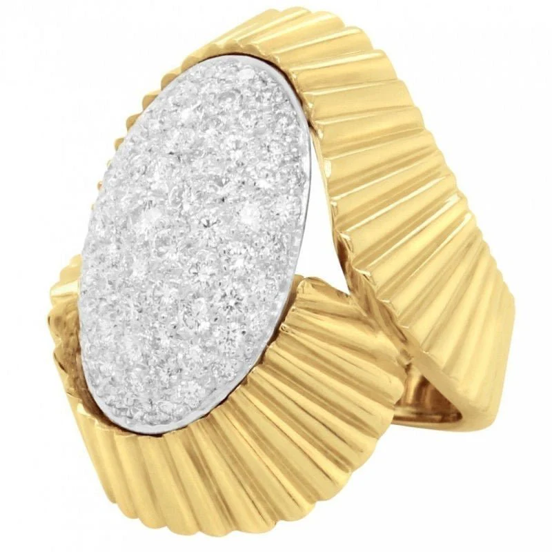 Bague or jaune et diamants - Image 3