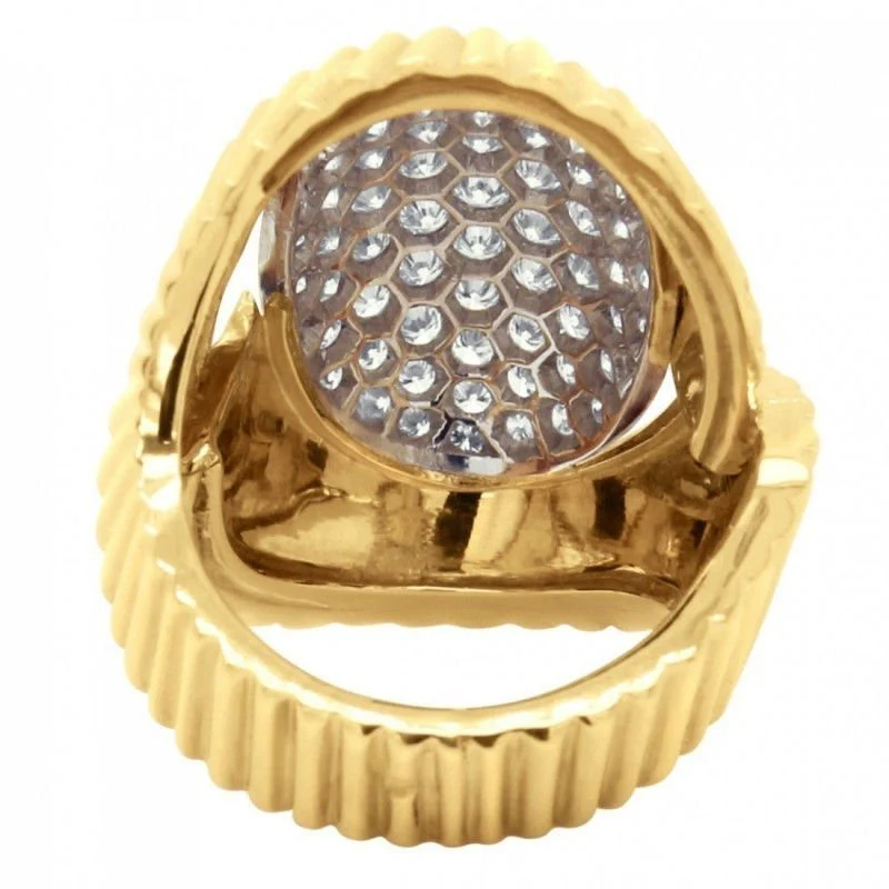 Bague or jaune et diamants - Image 4