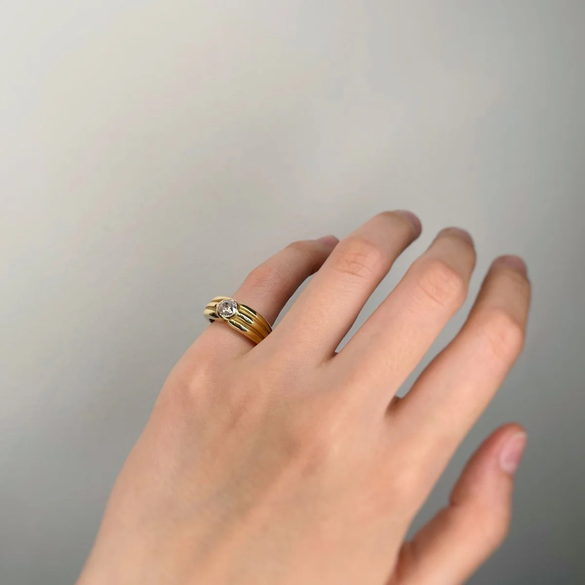 Bague - Or Et Diamant - Image 4
