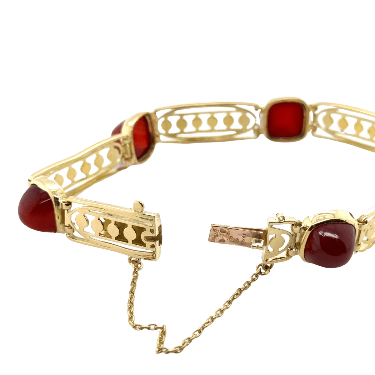 Bracelet EDYAD Art déco en or jaune et cornaline - Image 9