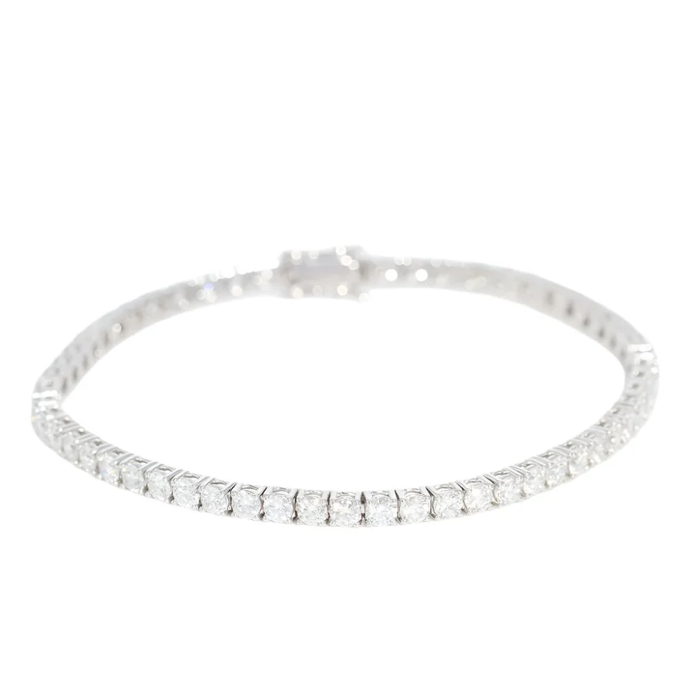 Bracelet RIVIERE en or blanc et diamants