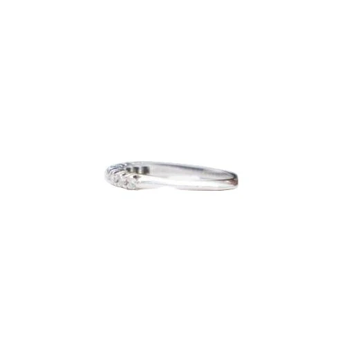 Bague Alliance en or blanc et diamants - Image 3