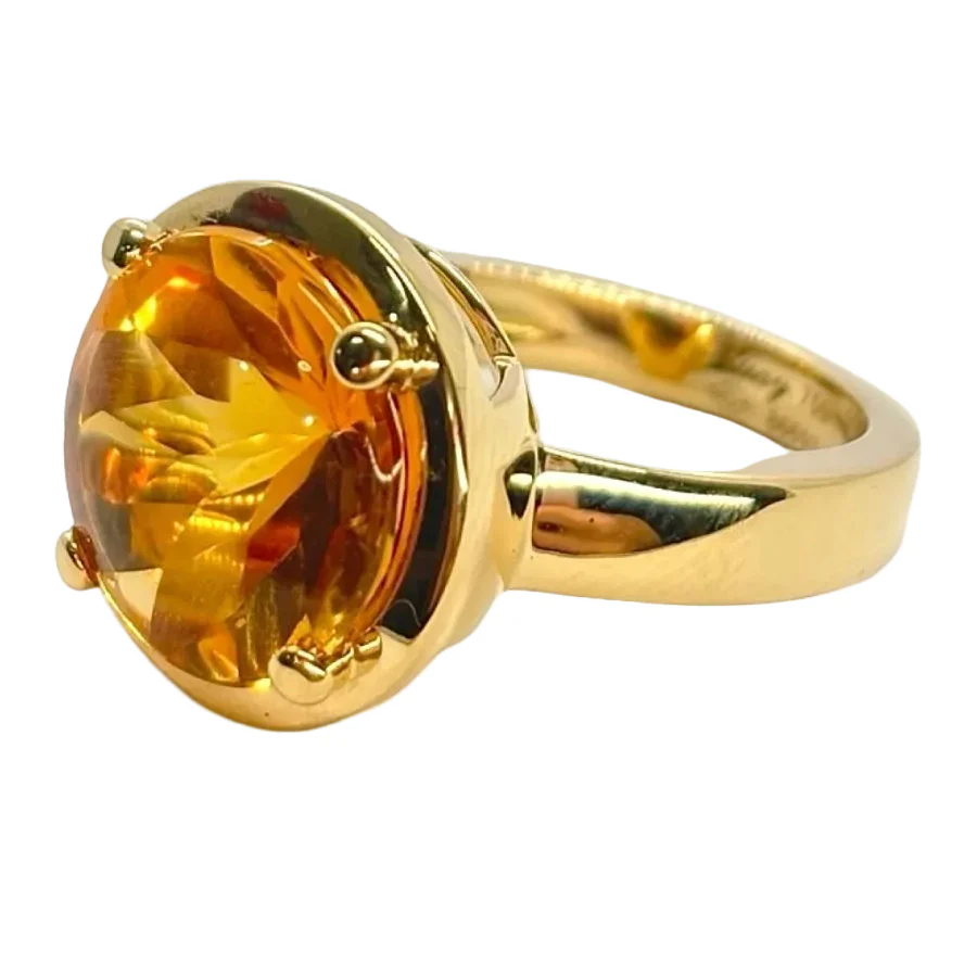 Bague Solitaire POIRAY "Filles" en or jaune et citrine - Image 3