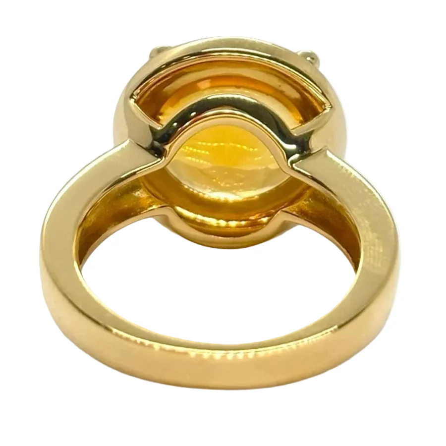 Bague Solitaire POIRAY "Filles" en or jaune et citrine - Image 4
