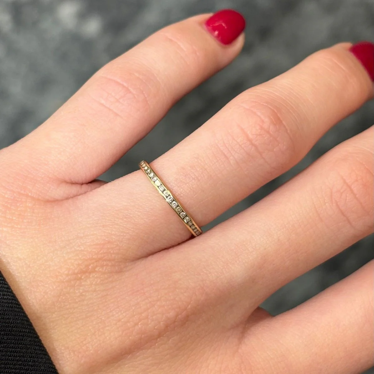 Bague Alliance FRED en or jaune et diamants - Image 2