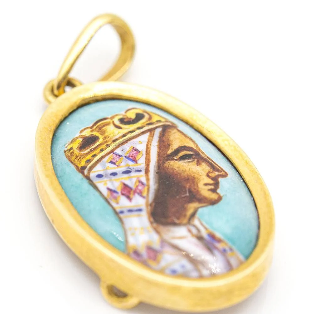 Médaille de Montserrat en or et émail d'occasion - Image 2