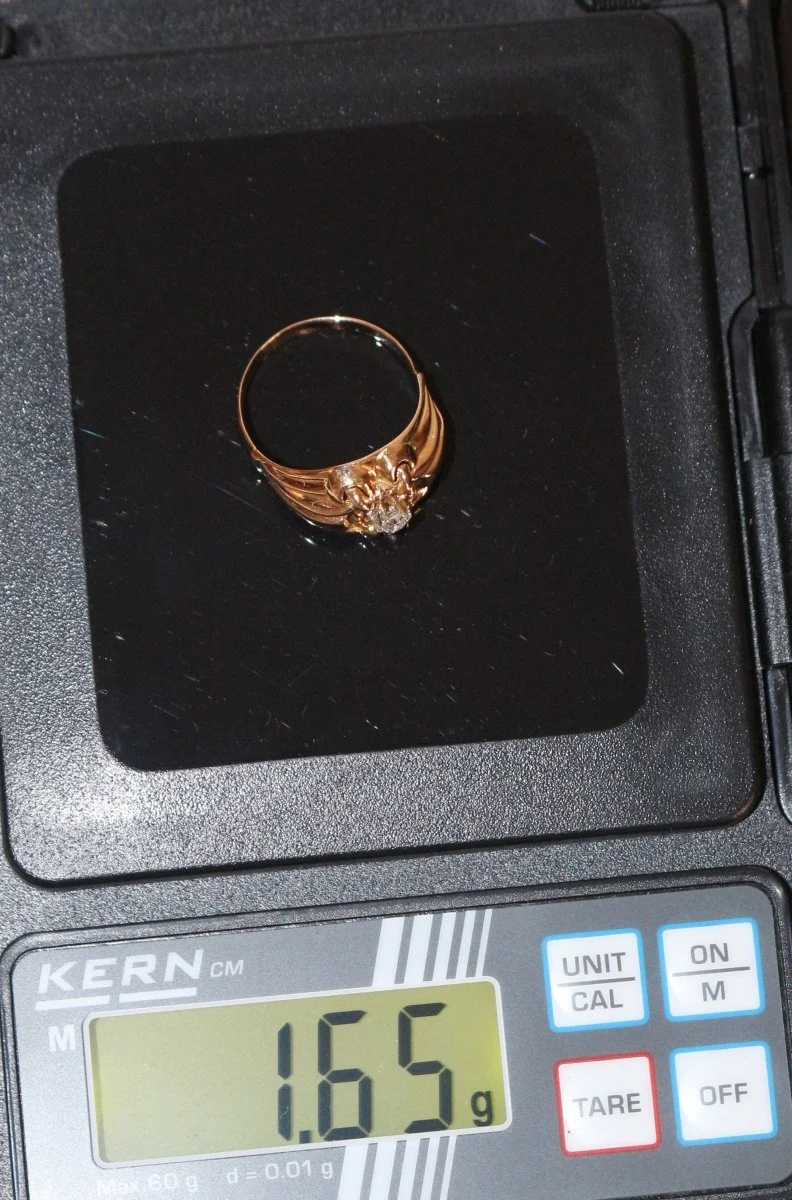 Bague Années 40 Godronnée Et Ajourée - Image 7