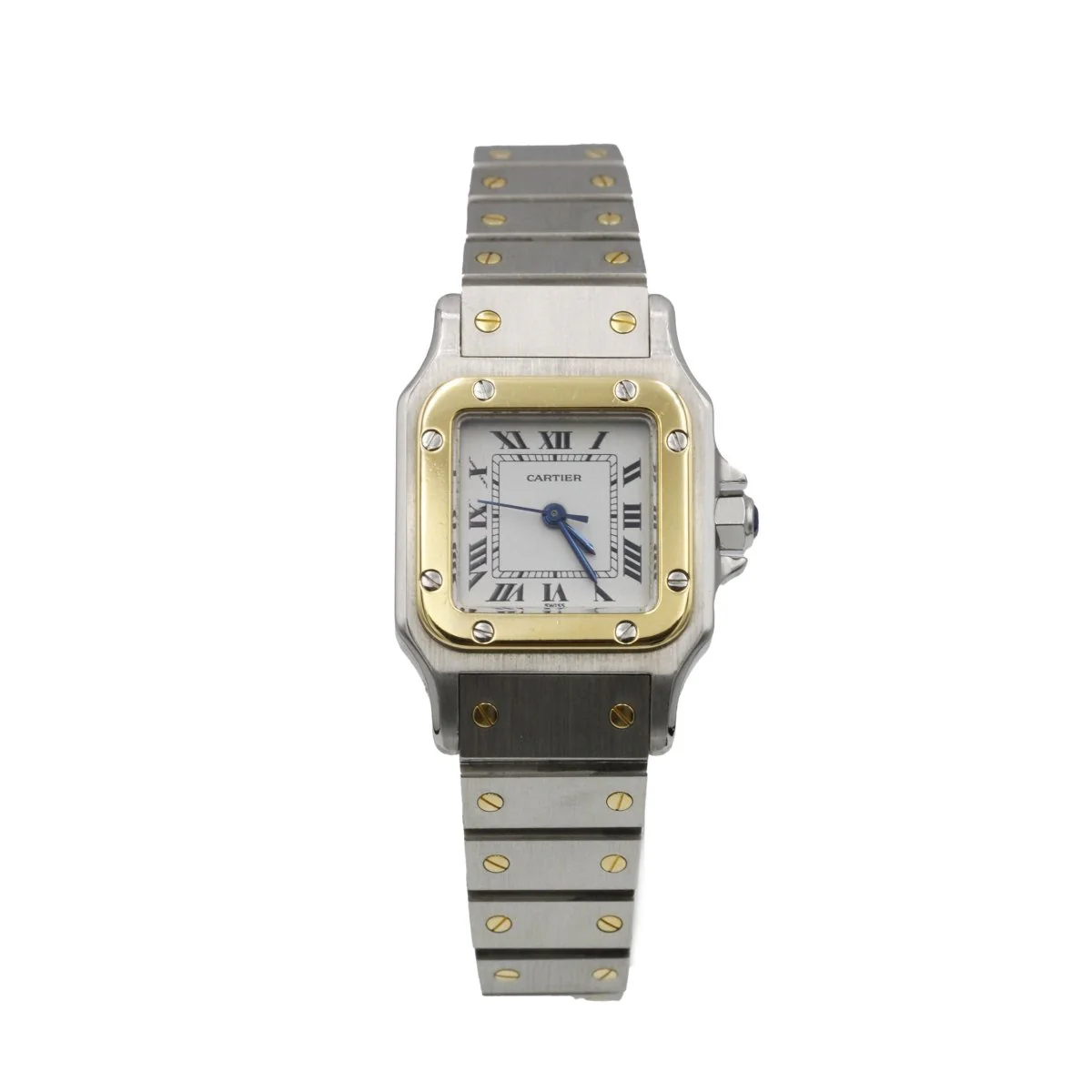 Montre Automatique CARTIER "Santos" en or jaune et acier