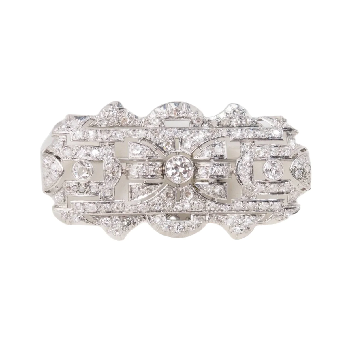 Broche Art Déco en platine et diamants - Image 6