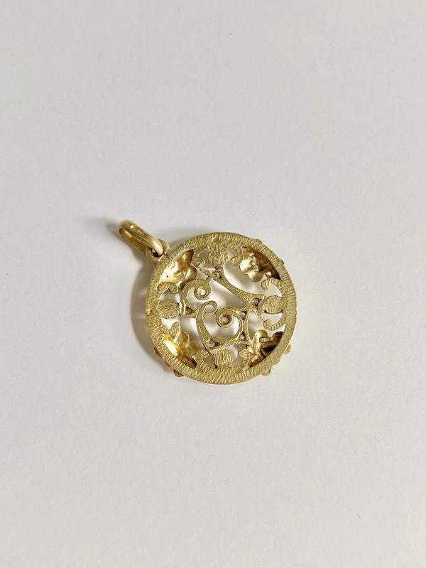 Pendentif Art Nouveau porte bonheur "13" en or 18k - Image 5